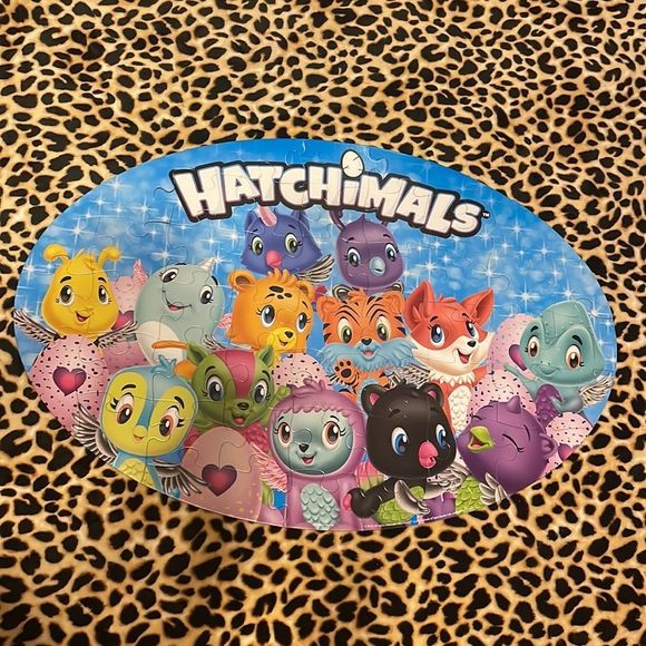 •HATCHIMALS• 46 PIECE FLOOR PUZZLE BUILD A 3 FOOT PUZZLE 24” x 36” EUC - Picture 5 of 8